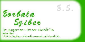 borbala sziber business card